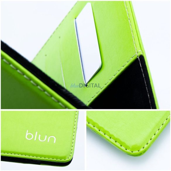 Carcasă universală pentru tablete 10,5"-11", husă din piele ECO/interior din microfibră, verde, Blun