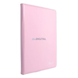 Carcasă universală pentru tablete 10,5"-11", husă din piele ECO/interior din microfibră, roz, Blun