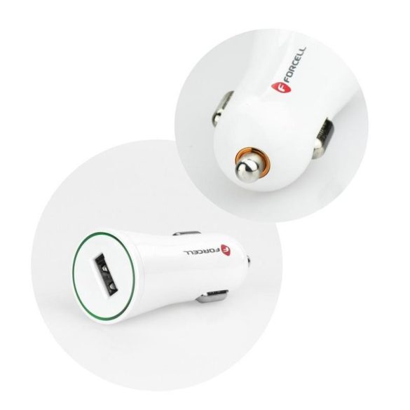 Cap incarcator tigari, 1X USB, 2.4A, alb, Forcell