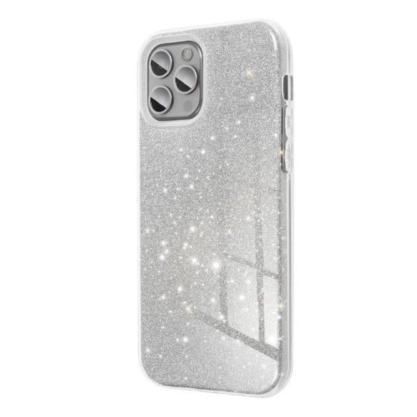 Husa din silicon pentru iPhone 7 8 (4,7"), cu sclipici, husa din spate, argintie