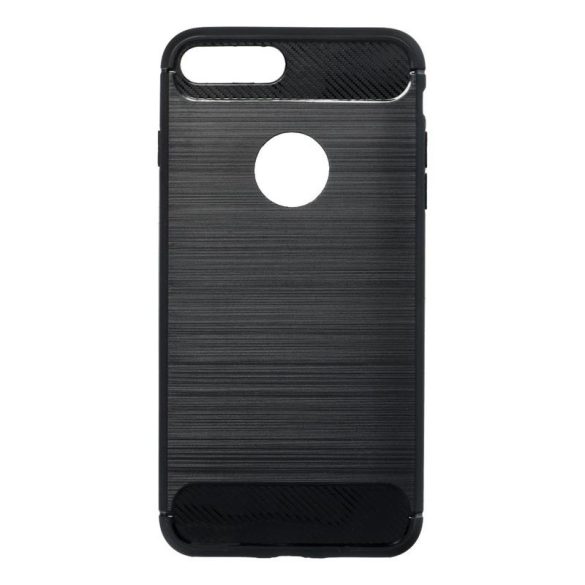Husa din silicon neagra din fibra de carbon pentru iPhone 7 Plus / 8 Plus (5,5")