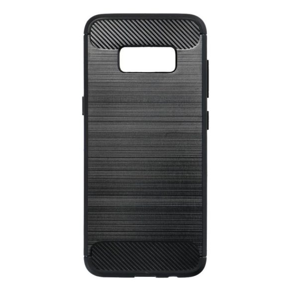 Husa din silicon neagra Samsung G950 Galaxy S8 din fibra de carbon