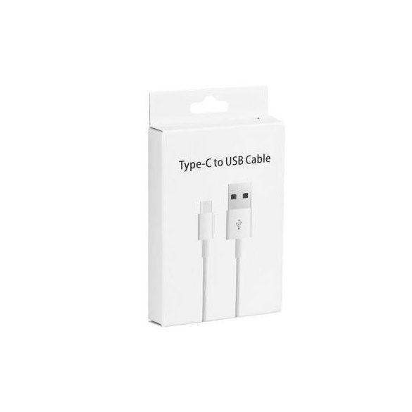 Cablu de date tip C, 1m, 2A, alb, ambalat, HD2