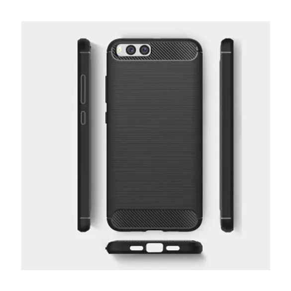 Husa din silicon neagra din fibra de carbon Xiaomi Redmi 5A (Forcell)