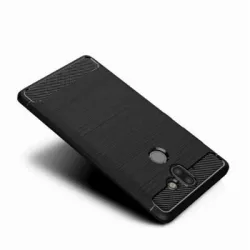 HUSĂ! - Husa din silicon Nokia 9, neagra, fibra de carbon