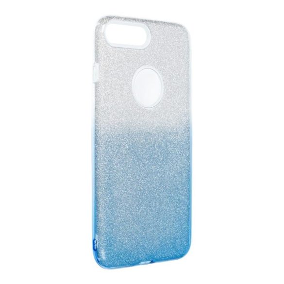 Husa din silicon pentru iPhone 7 Plus / 8 Plus (5,5"), cu sclipici, husa din spate, albastru-argintiu
