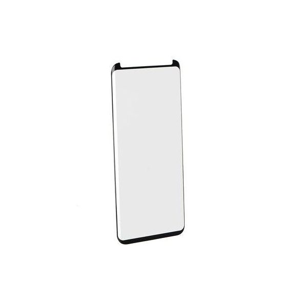 Samsung G965 Galaxy S9 Plus folie de sticlă frontală, temperată, curbată, cadru negru, compatibilă cu carcasa, SM-G965, 5D Full Glue
