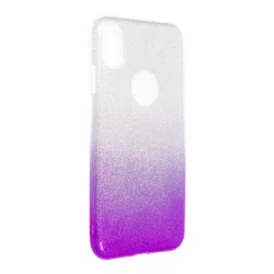   HUSĂ! - Husă din silicon pentru iPhone XS Max (6,5"), cu sclipici, husă din spate, violet-argintiu, strălucitoare