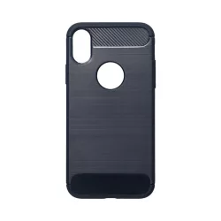   HUSĂ! - Husa din silicon pentru iPhone XS Max (6,5"), neagra, fibra de carbon