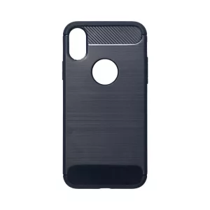 HUSĂ! - Husa din silicon pentru iPhone XS Max (6,5"), neagra, fibra de carbon