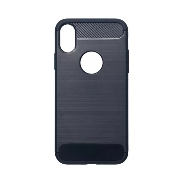 HUSĂ! - Husa din silicon pentru iPhone XS Max (6,5"), neagra, fibra de carbon