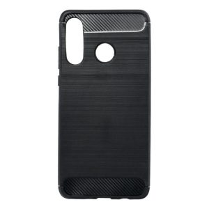 Husa din silicon Huawei P30 Lite, neagra, fibra de carbon