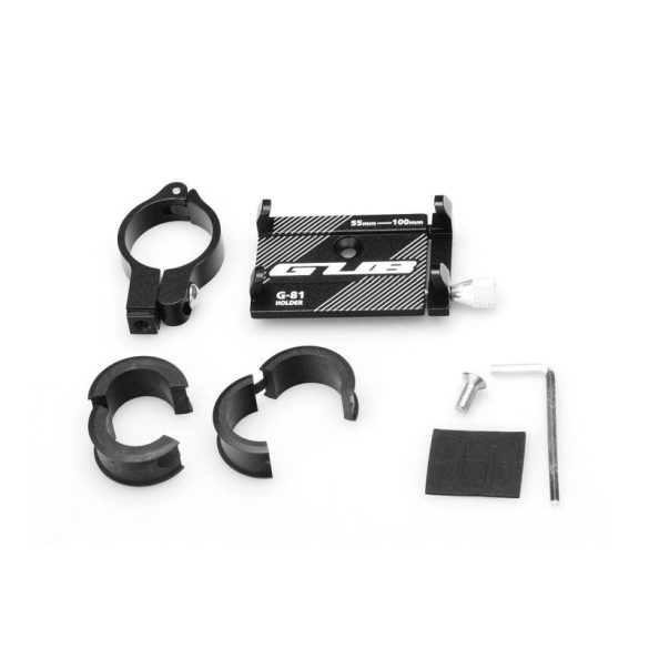 Suport negru pentru telefon pentru biciclete GUB G81 universal montat pe ghidon
