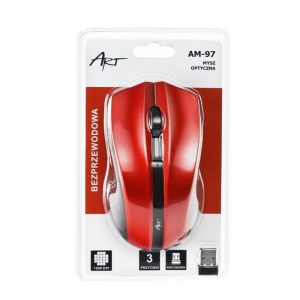 Mouse roșu fără fir fără fir ART AM-97