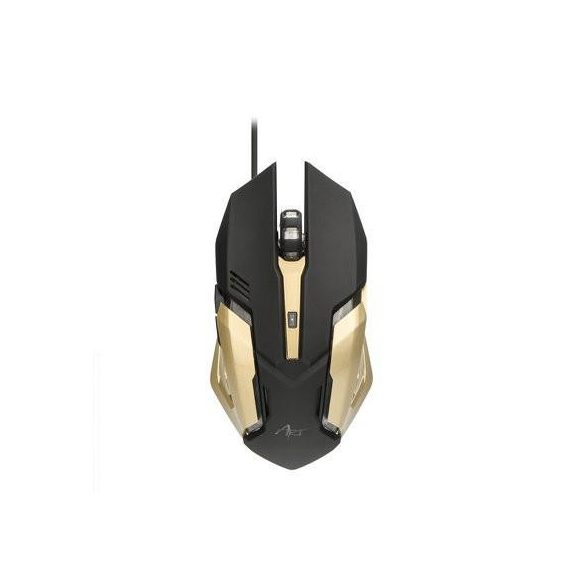 Mouse pentru gamer cu fir ART AM-98 negru-auriu 2400 DPI