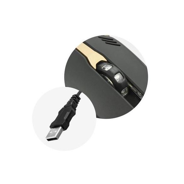 Mouse pentru gamer cu fir ART AM-98 negru-auriu 2400 DPI