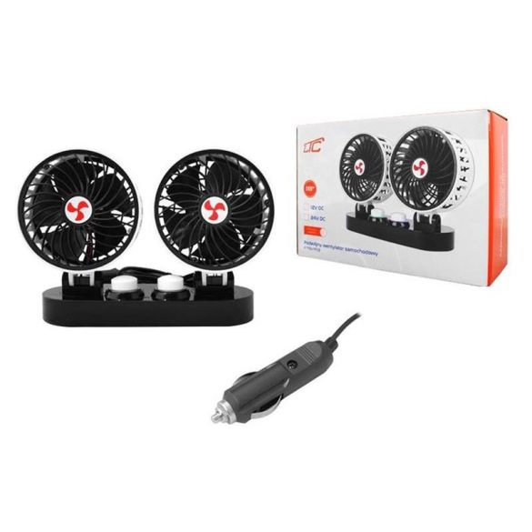 Ventilator auto montat pe bord, negru, LTC