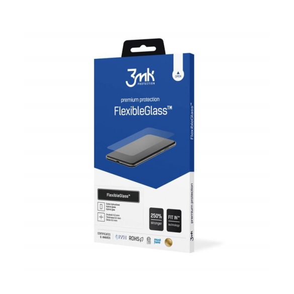 folie iPhone 7 / 8 / SE 2020 / SE 2022 (4,7"), sticlă hibridă antimicrobiană, 0,3 mm, subțire, FlexibleGlass, 3MK