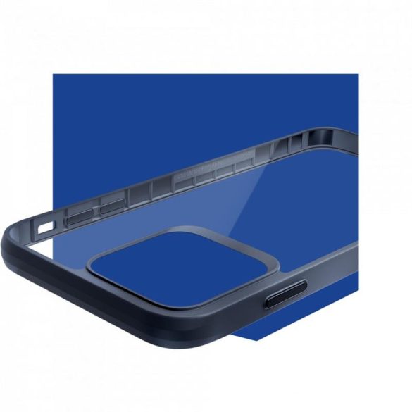 Husă din spate pentru iPhone 11 (6,1") rezistentă la șocuri, TPU, cadru transparent, negru, husă 3MK Satin Armor+