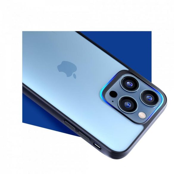 Husă din spate pentru iPhone 11 (6,1") rezistentă la șocuri, TPU, cadru transparent, negru, husă 3MK Satin Armor+