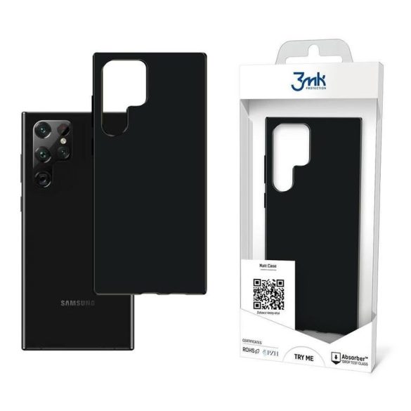 Husă din silicon Samsung Galaxy A33 5G, carcasă spate, neagră, SM-A336, 3MK Mat