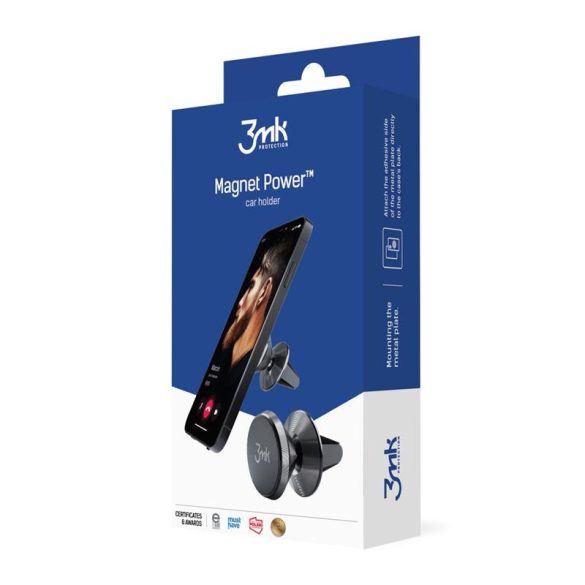 Suport auto, poate fi plasat pe un orificiu de aerisire, magnetic, 3mk Magnet Power