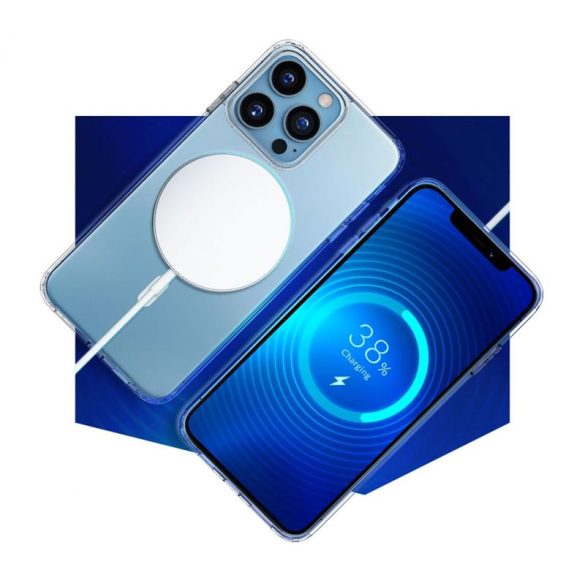 iPhone 13 Pro Max (6,7") compatibil cu Magsafe, husă din spate rezistentă la șocuri, TPU, transparentă, MagCase 3MK
