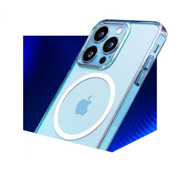 iPhone 13 (6.1") compatibil cu Magsafe, husă din spate rezistentă la șocuri, TPU, transparentă, MagCase 3MK