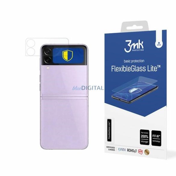 Film Samsung Galaxy Z Flip 3 5G, sticlă hibridă, 0,16 mm subțire, FlexibleGlass Lite, SM-F711, 3MK