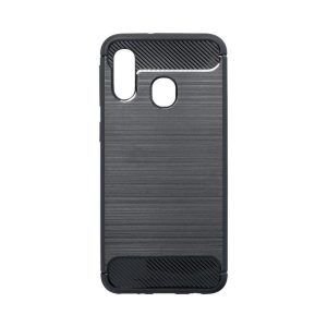 Samsung Galaxy A40 silicon husă, negru, SM-A405, fibra de carbon