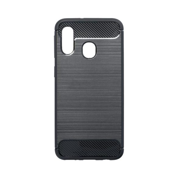 Samsung Galaxy A40 silicon husă, negru, SM-A405, fibra de carbon