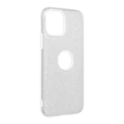   HUSĂ! - Husă din silicon pentru iPhone 11 Pro (5,8"), cu sclipici, husă din spate, argintie, strălucitoare