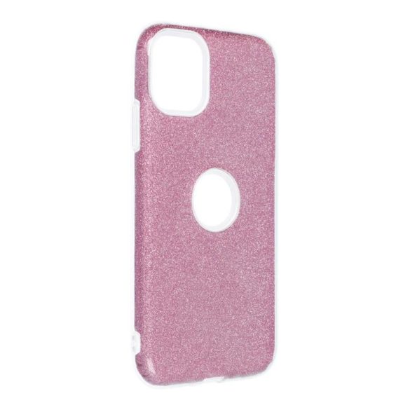 Husa din silicon pentru iPhone 11 (6.1"), cu sclipici, husa din spate, roz