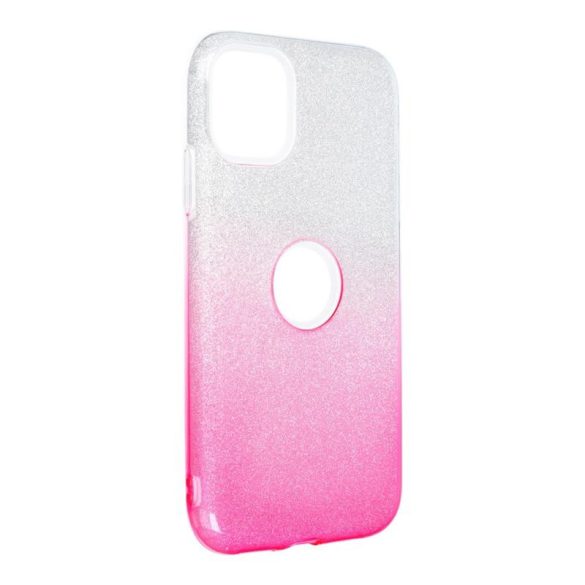 Husa din silicon pentru iPhone 11 (6.1"), sclipici, husa din spate, roz-argintiu