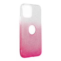  HUSĂ! - Husă din silicon pentru iPhone 11 Pro (5,8"), cu sclipici, husă din spate, roz-argintie, strălucitoare