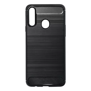 HUSĂ! - Husa din silicon Samsung Galaxy A20s, neagra, SM-A207, fibra de carbon