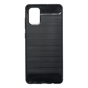 Samsung Galaxy A71 4G silicon husă, negru, SM- A715, fibra de carbon