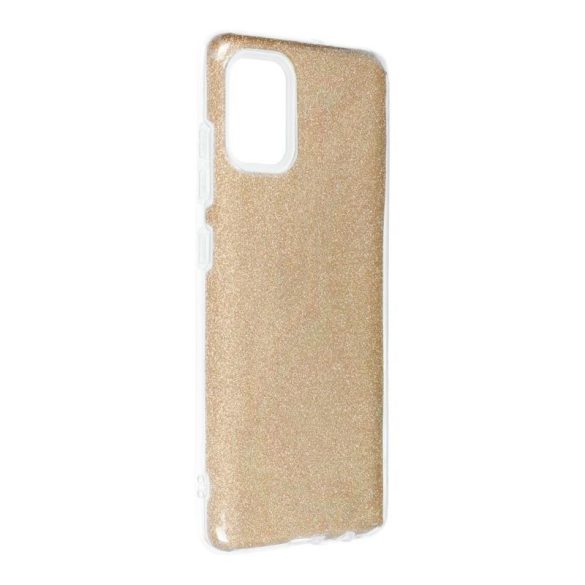 Husa din silicon Samsung Galaxy A51, sclipici, capac spate, SM-A515, auriu