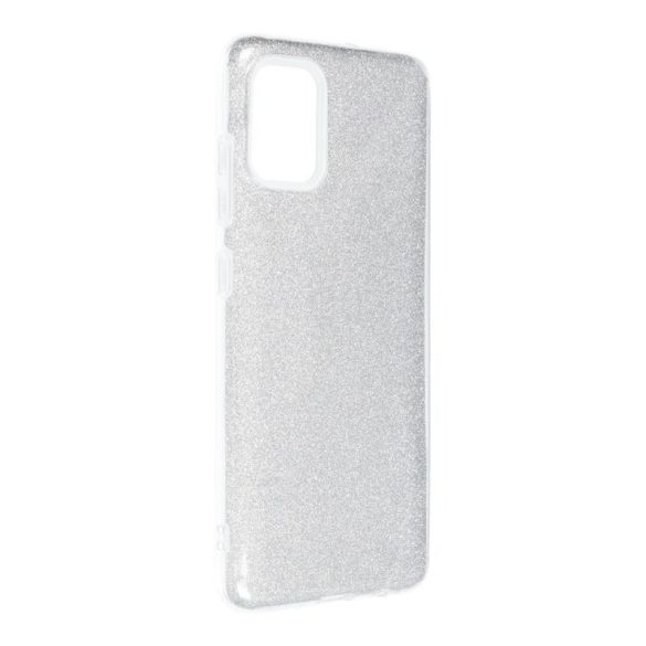 Husa din silicon Samsung Galaxy A51, sclipici, husa spate, SM-A515, argintie