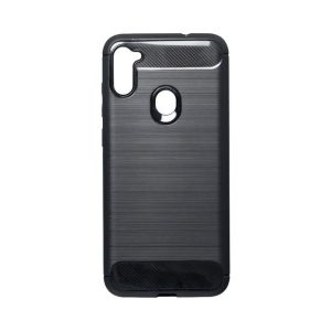 Samsung Galaxy A11 silicon husă, negru, SM-A115, fibra de carbon
