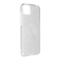   HUSĂ! - Husa din silicon Huawei Y5P, sclipici, husa din spate, argintie, Strălucitoare