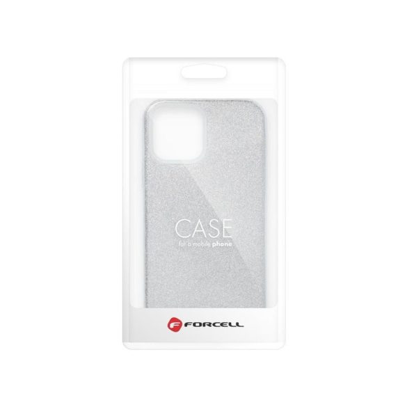 Husa din silicon Huawei Y5P, sclipici, husa din spate, argintie, Strălucitoare