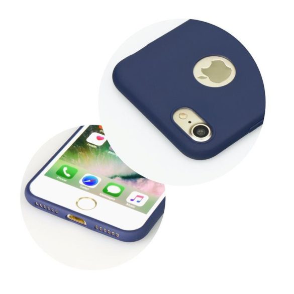 Husa din silicon Huawei Y6P, mata, albastra, Forcell Soft