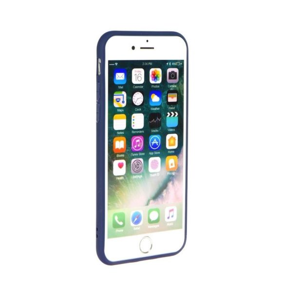 Husa din silicon Huawei Y6P, mata, albastra, Forcell Soft
