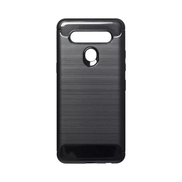 HUSĂ! - LG K40S silicon husă, negru, fibra de carbon