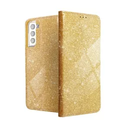   HUSĂ! - Carcasa magnetica pentru iPhone 12 / 12 Pro (6,1") cu sclipici auriu
