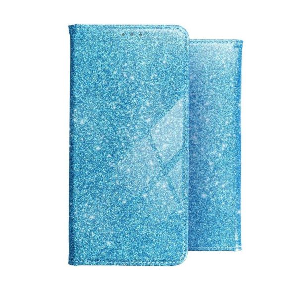 Carcasa magnetica pentru iPhone 12 Pro Max (6,7"), albastru cu sclipici