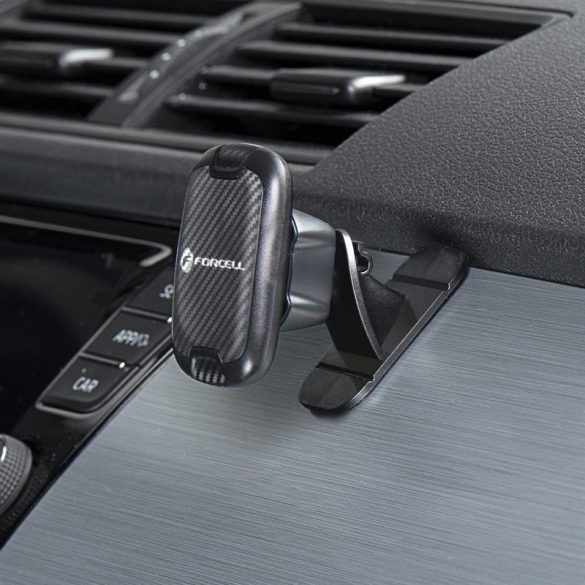 Suport auto negru pentru bord magnetic Forcell carbon H-CT322