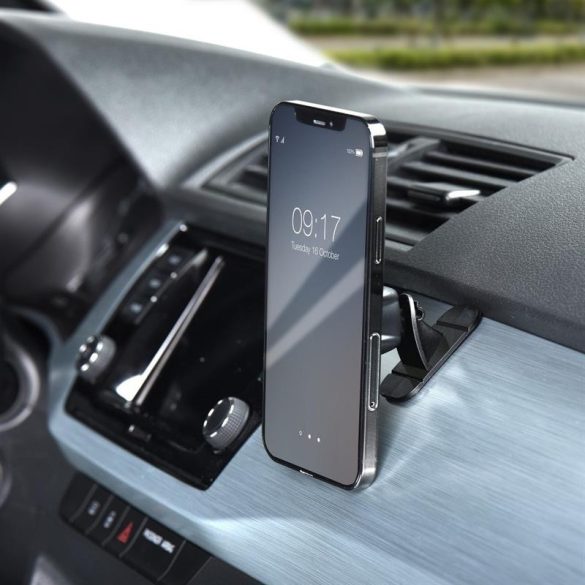 Suport auto negru pentru bord magnetic Forcell carbon H-CT322