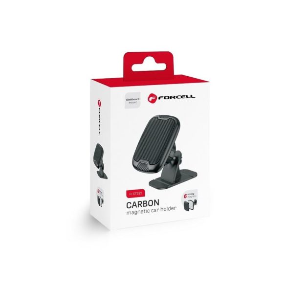 Suport auto negru pentru bord magnetic Forcell carbon H-CT322
